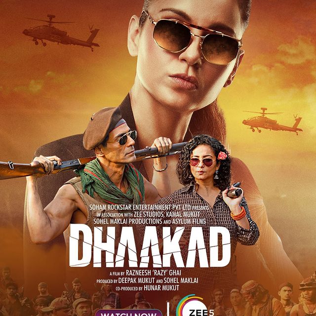 دانلود فیلم Dhaakad 2022 جان سخت با دوبله فارسی و زیرنویس فارسی چسبیده